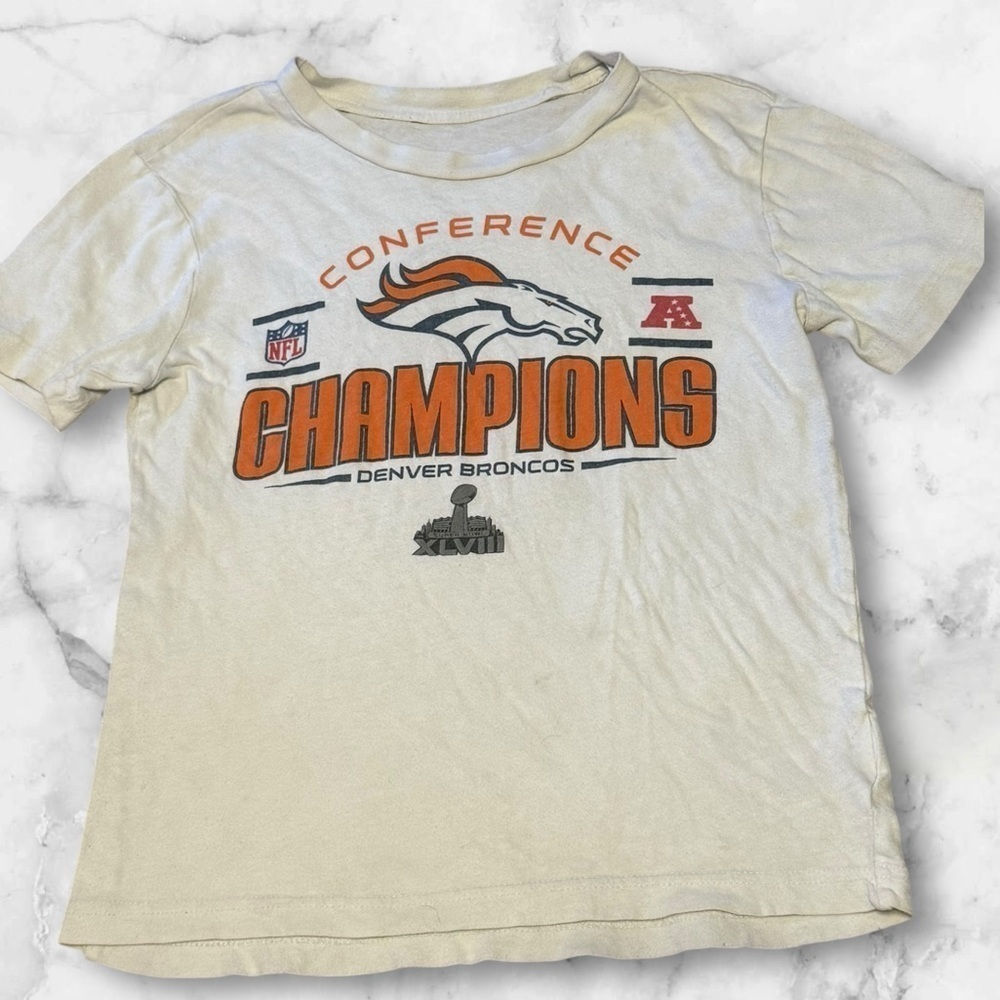 Kids Denver Broncos AFC Conference champs t shirt size S
